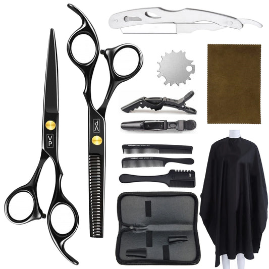 6.0" Hair Scissors Professional Hairdressing Scissors Set Barber Scissors Thinning Shears Hair Cutting Tool Hairdresser Scissors